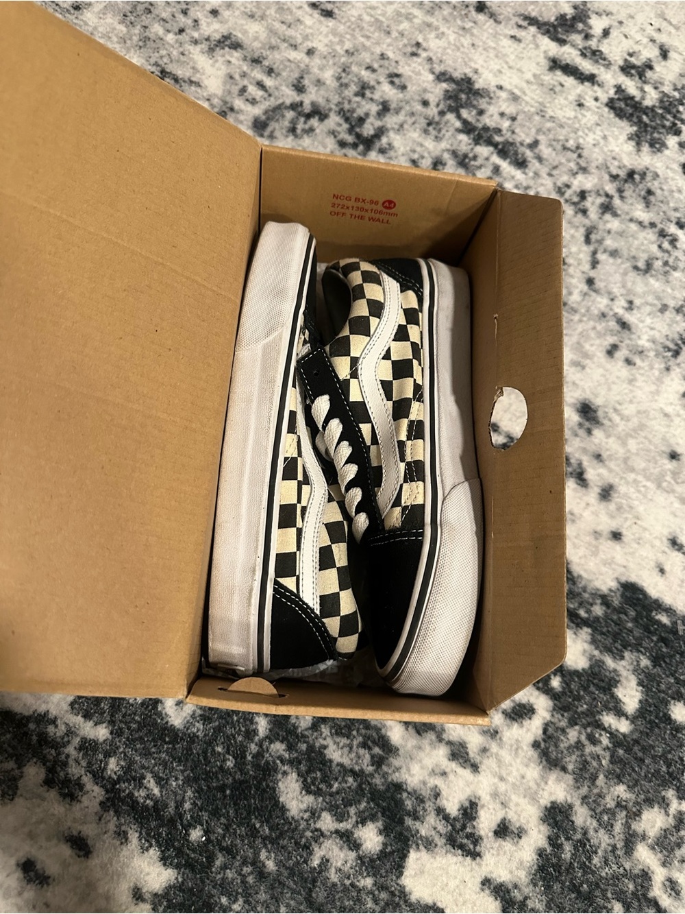 Vans Checkerboard Old Skool Sneakers - Black & Cream